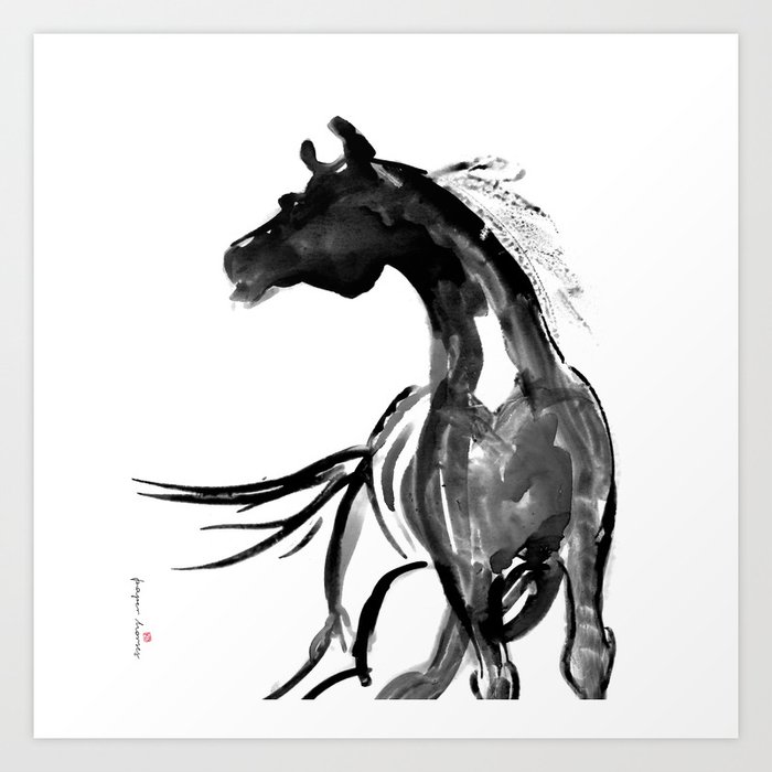 Horse (Ink sketch) Art Print