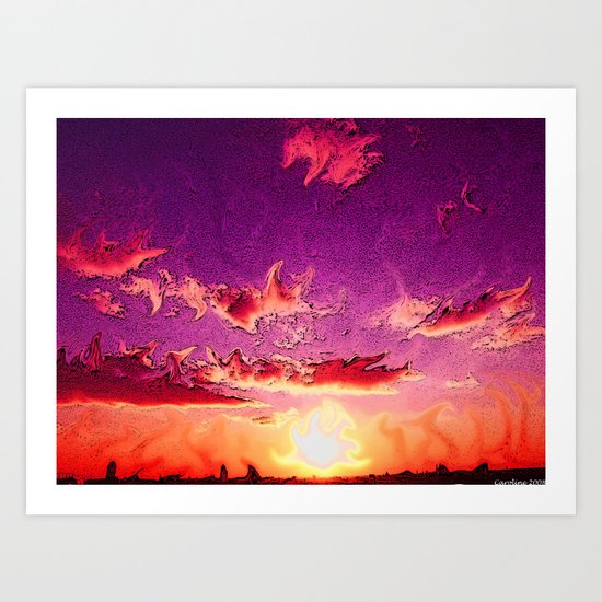 Sky On Fire Art Print