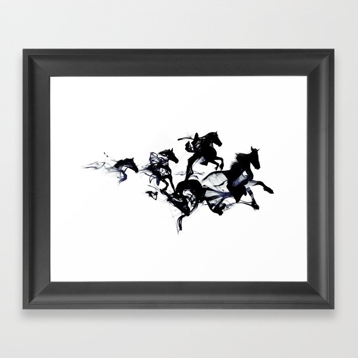 Black horses Framed Art Print by Robert Farkas Society6