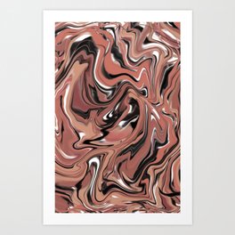 nude swirl Art Print