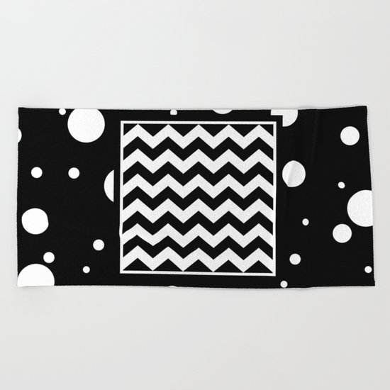 Chevron And Fizz Beach Towel