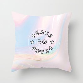 PEACE BY PEACE Throw Pillow