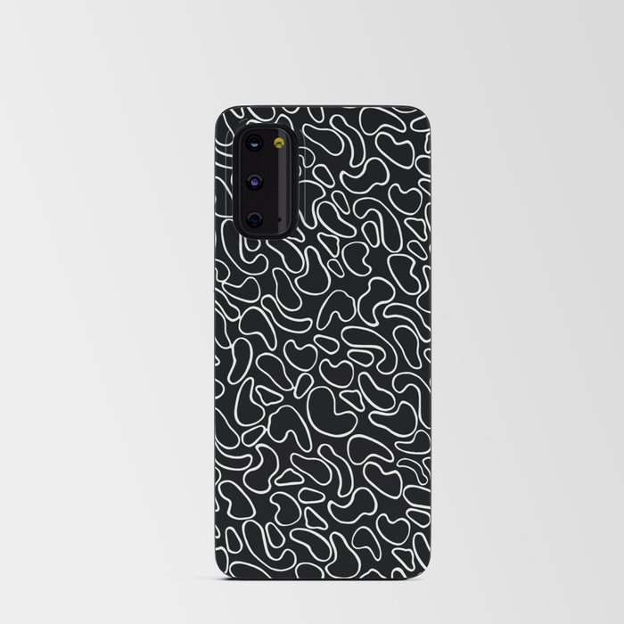 Animal print with dots, stains . Simple black and white futuristic background geometric seamless pattern. Scandinavian style, design for wallpaper, fabric, textile, cards, covers, wrapping paper. Android Card Case