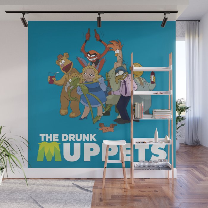 Drunk Muppets Cartoon Parody Wall Mural By Jaredgase Society6