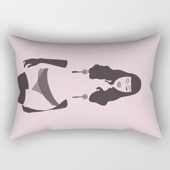 A Wink & A Smile -Vintage Pink Rectangular Pillow