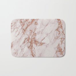 Rose Gold Marble Bath Mats For Any Bathroom Decor Style Society6