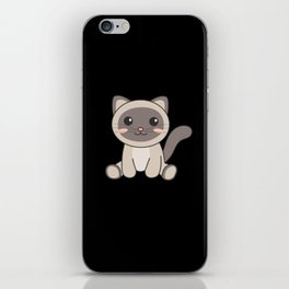 Siamese Cat Kawaii Cats Cute Animals For Kids iPhone Skin