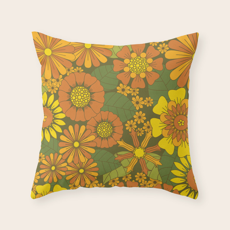 yellow orange throw pillows