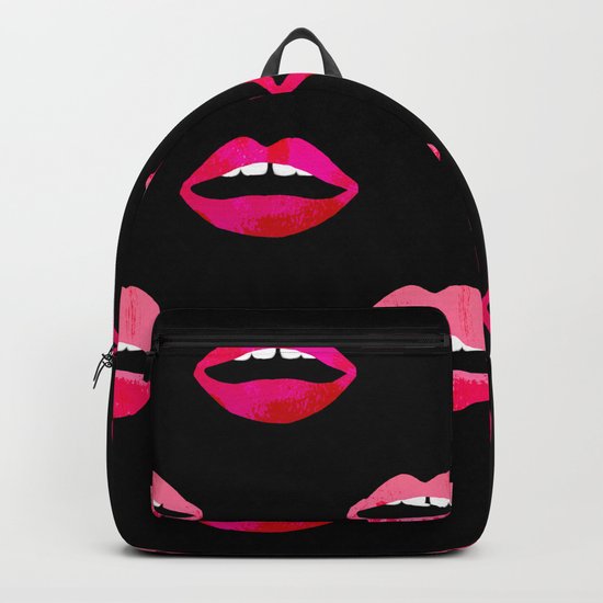 Val - kiss heart love pattern valentines day gift for her or him trendy painting watercolor abstract Backpack
