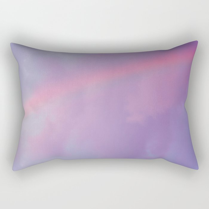 Purple Cotton Candy Clouds, Rainbow Sky  Rectangular Pillow