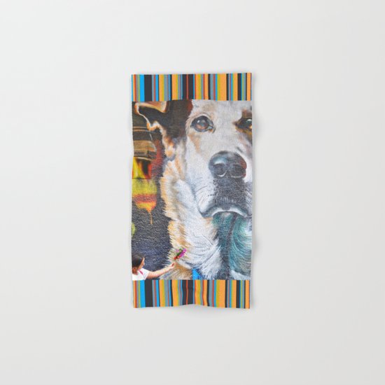 Few flowers as a tribute to the Loukanikos dog from Elisavet Hand & Bath Towel
