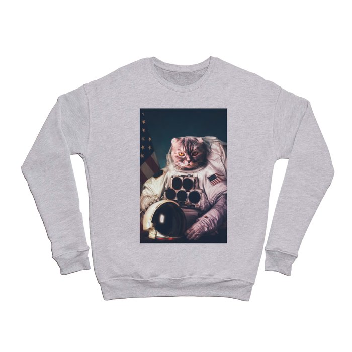 Beautiful cat astronaut Crewneck Sweatshirt