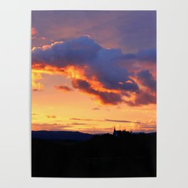 Orange sunset Poster