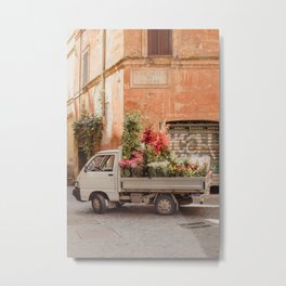 Rome cute van with lots of flowers | Roma street | Travel photography Metal Print | Photo, Rome, Europe, Urban, Italy, City, Decor, Flowers, Travel, Travelphotography 