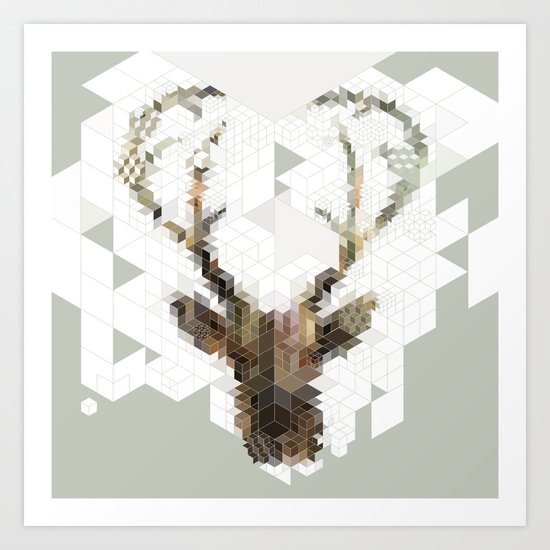 Deer Architect Art Print