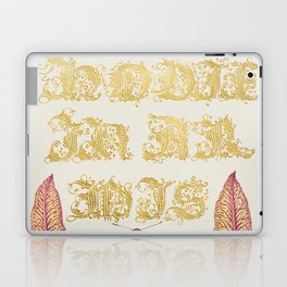 Chard Leaves and Red Winged Grasshopper from Mira Calligraphiae Monumenta or The Model Book of Calligraphy Laptop Skin