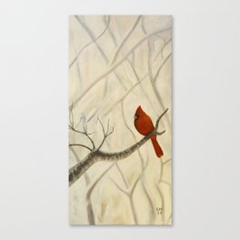 Cardinal / Winter Canvas Print