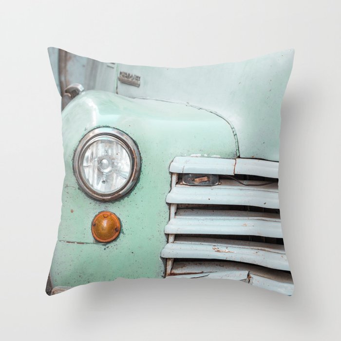Mint Pastel Green Retro Classic Car Vintage Vehicle Headlight