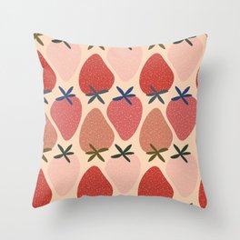 Strawberry Field Throw Pillow