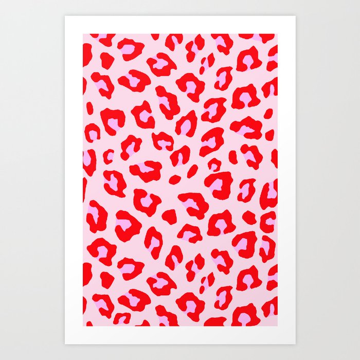 Leopard Print - Red And Pink Original Kunstdrucke