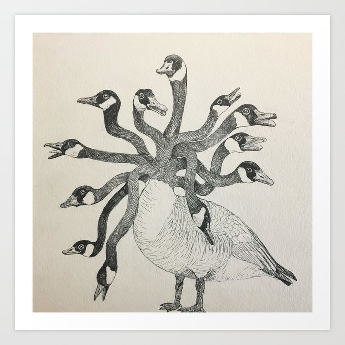 Hydra Goose Art Print