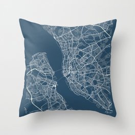 Liverpool city cartography Throw Pillow