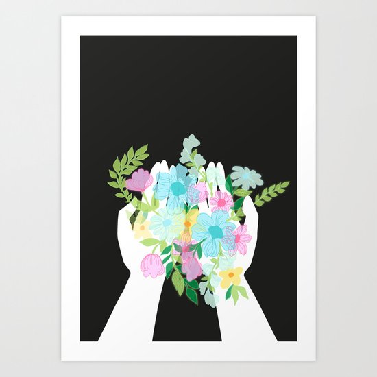 take these flowers Art Print