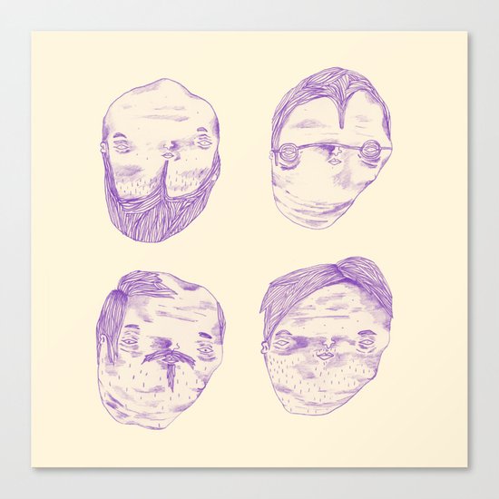 Purple Heads Canvas Print