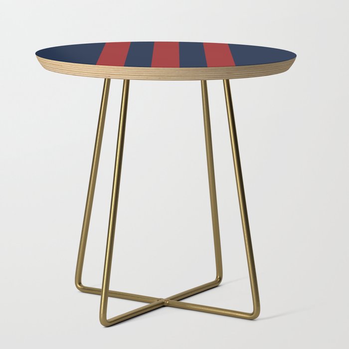 Navy Three Red Bars Side Table By, Pulaski Side Tables