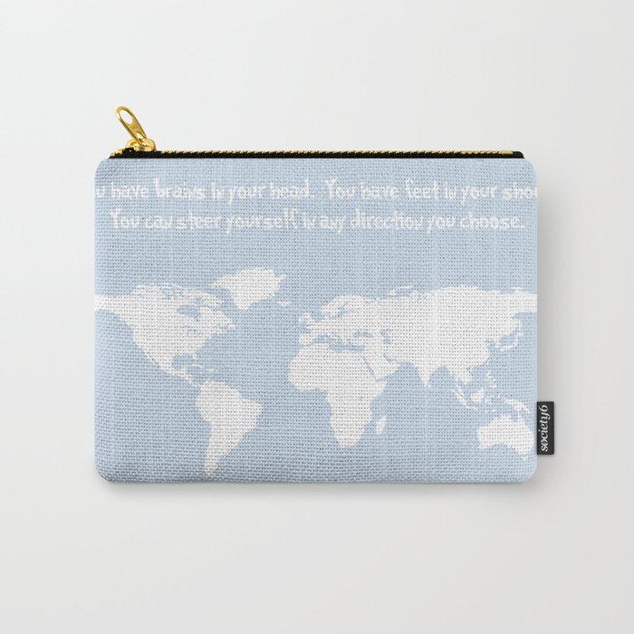 Dr. Seuss inspirational quote with earth outline Carry-All Pouch