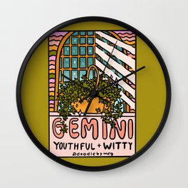Gemini Plant Wall Clock