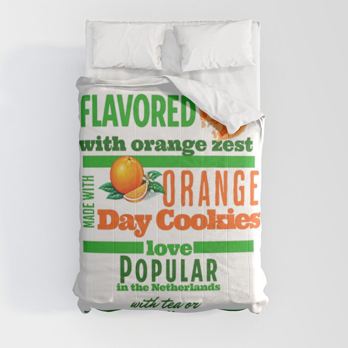 Orange Day Cookies Comforter