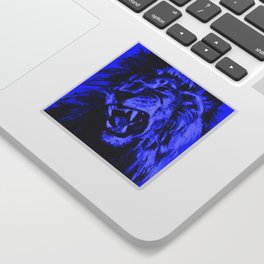 Panthera Leo Carboneum - Blue Sticker