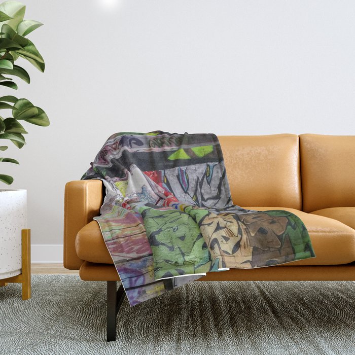 Graffiti Art Throw Blanket