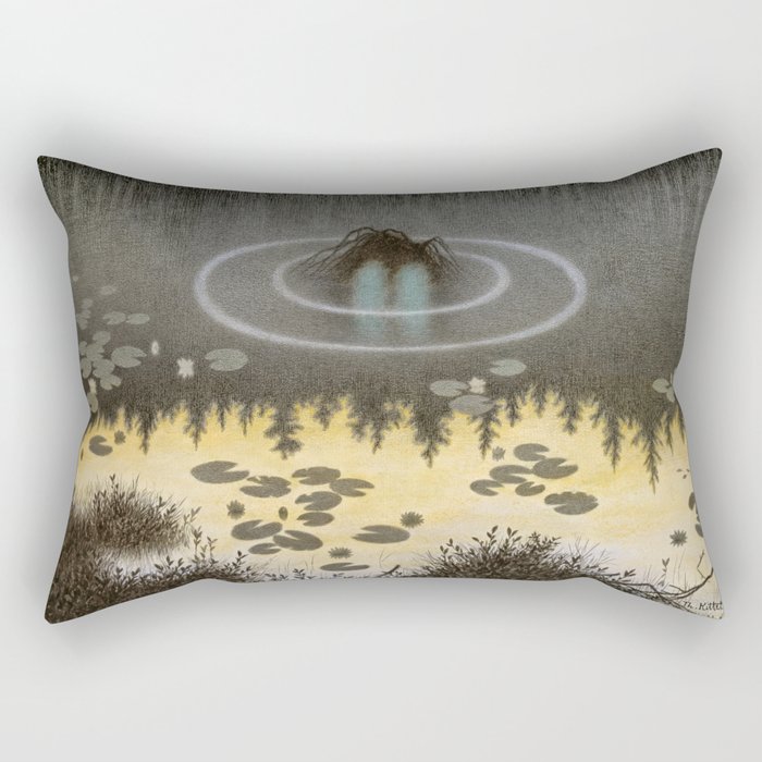  Nøkken (The Water Sprite) Theodor Kittelsen Rectangular Pillow