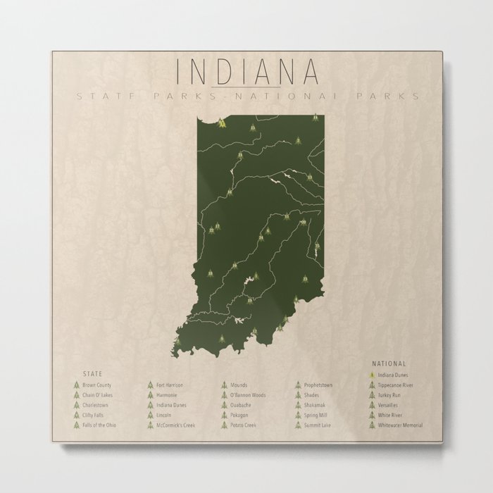 Indiana Parks Metal Print
