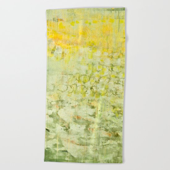 yellow greens Beach Towel