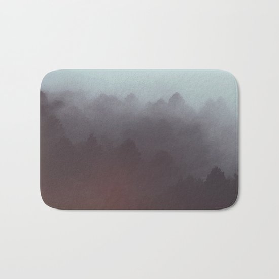 Watercolor Fog Bath Mat