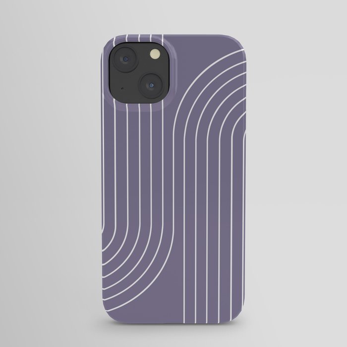Minimal Line Curvature XXIII Lavender Purple Mid Century Modern Arch Abstract iPhone Case