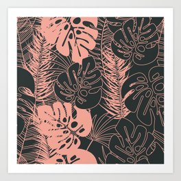 Tropical pattern 034 Art Print
