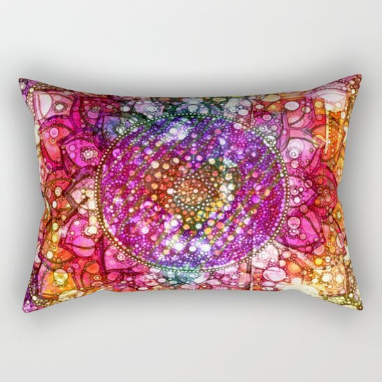 Distressed Mandala Rectangular Pillow
