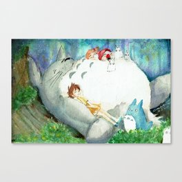 Totoro's Nap Canvas Print