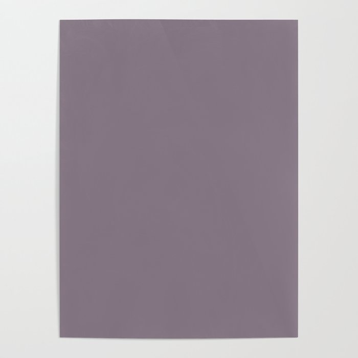Dark Pastel Purple Solid Color Pairs Valspar America Classical Violet 4001-4B Poster