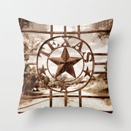Texas Star Ranch Gate2 Throw Pillow