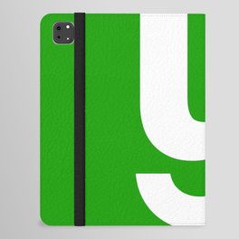 letter Y (White & Green) iPad Folio Case