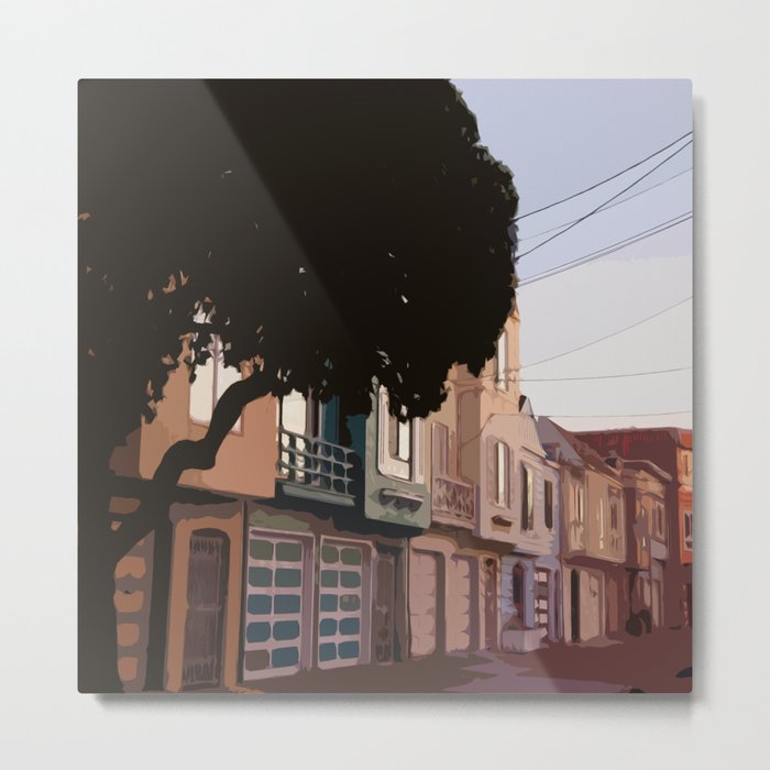 Sunset Houses, San Francisco  Metal Print