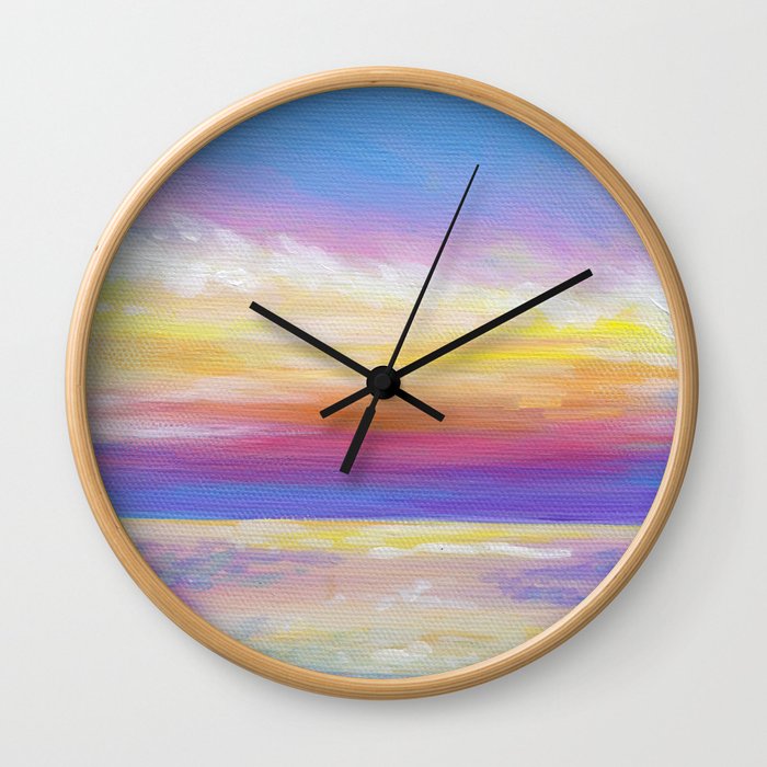 sunset in rodanthe Wall Clock