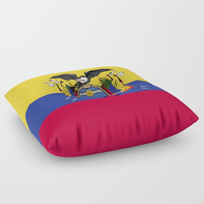 Ecuador flag emblem Floor Pillow