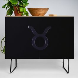 Zodiac symbol or Taurus sign Credenza
