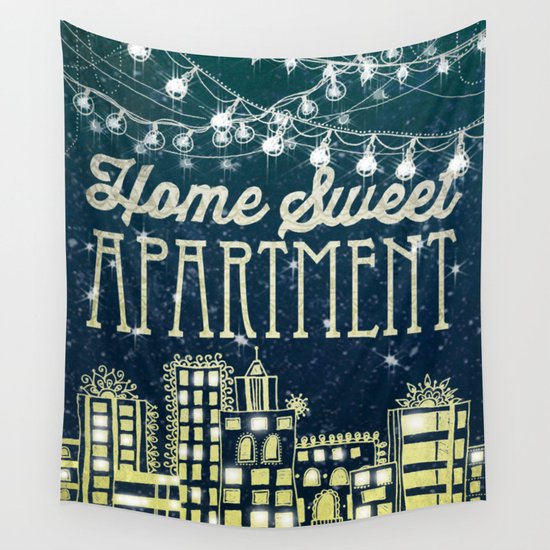Home Sweet Apartment Wall Tapestry
